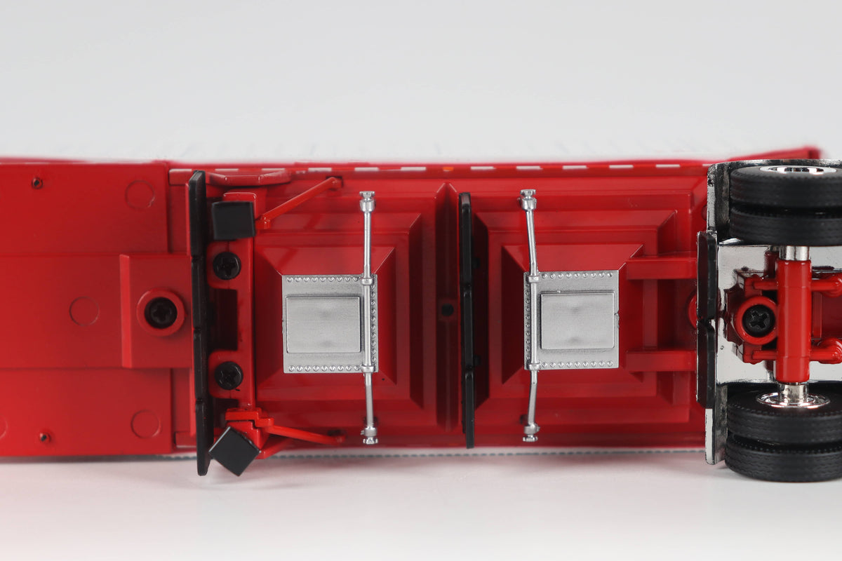 B-Train Grain Trailers - White with Red Frame