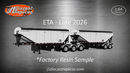 B-Train Grain Trailers - White with Black Frame