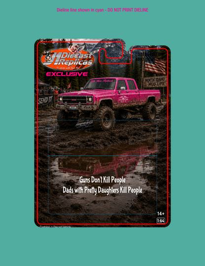 1:64 Diecast GMC Crew Cab 4x4 - Girls