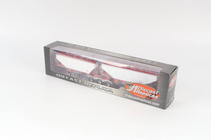 B-Train Grain Trailers - White with Red Frame