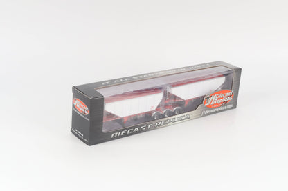 B-Train Grain Trailers - White with Red Frame
