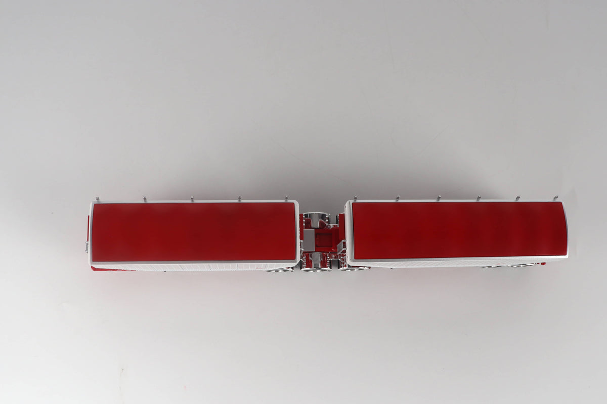 B-Train Grain Trailers - White with Red Frame