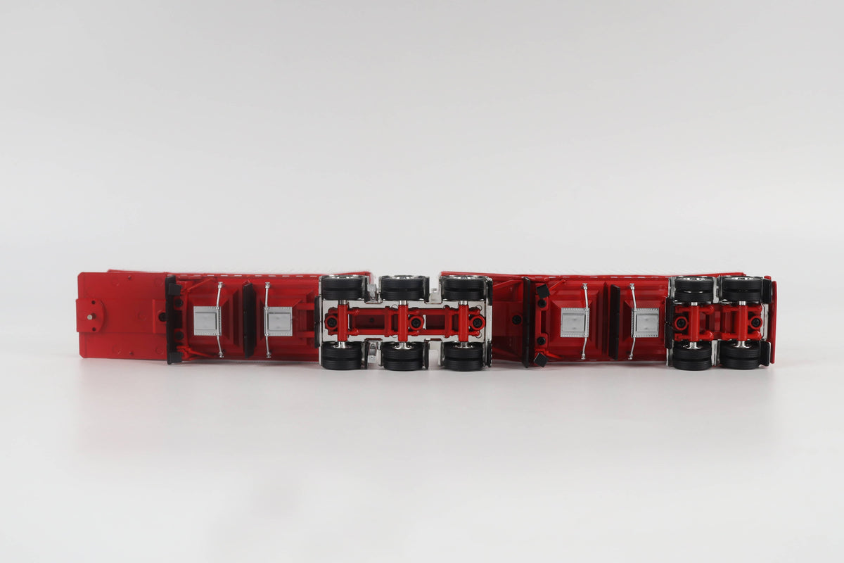 B-Train Grain Trailers - White with Red Frame