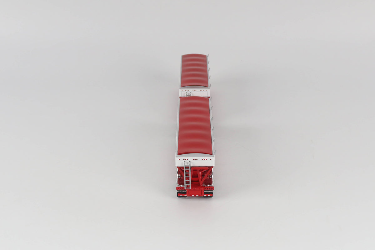 B-Train Grain Trailers - White with Red Frame