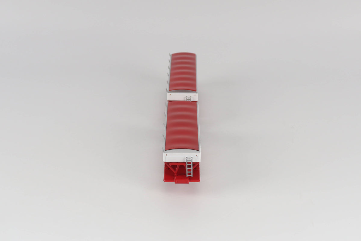 B-Train Grain Trailers - White with Red Frame