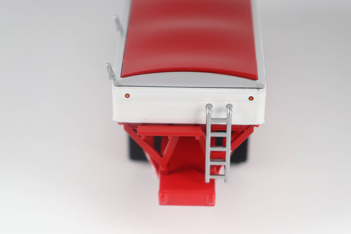 B-Train Grain Trailers - White with Red Frame