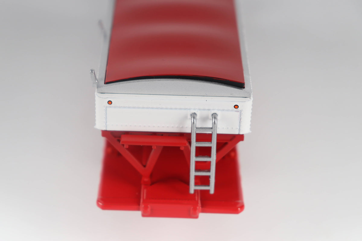 B-Train Grain Trailers - White with Red Frame