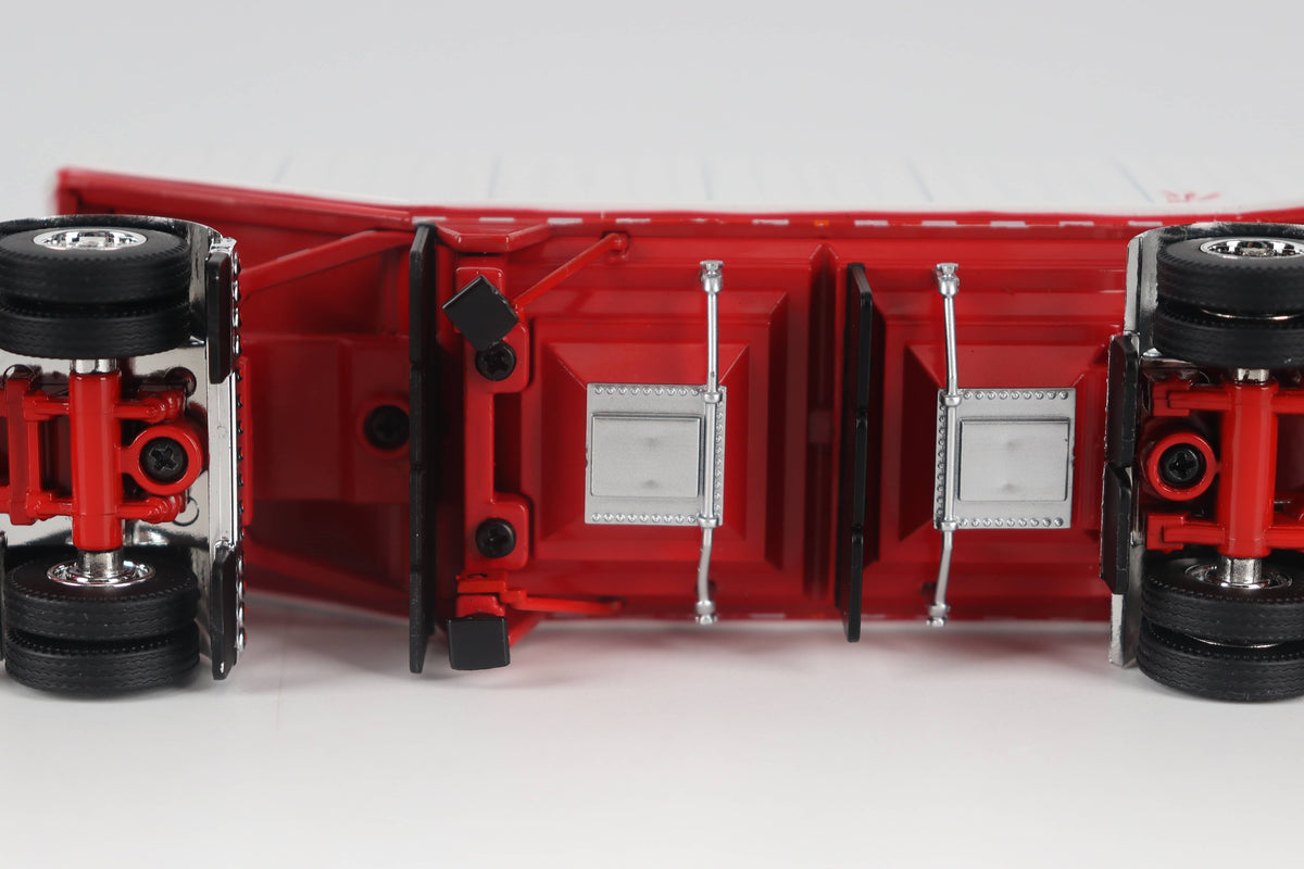 B-Train Grain Trailers - White with Red Frame