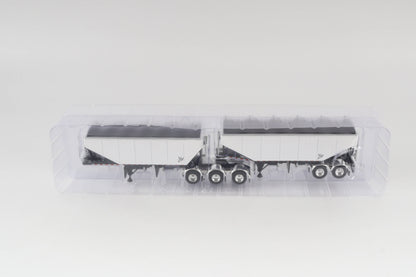 B-Train Grain Trailers - White with Black Frame