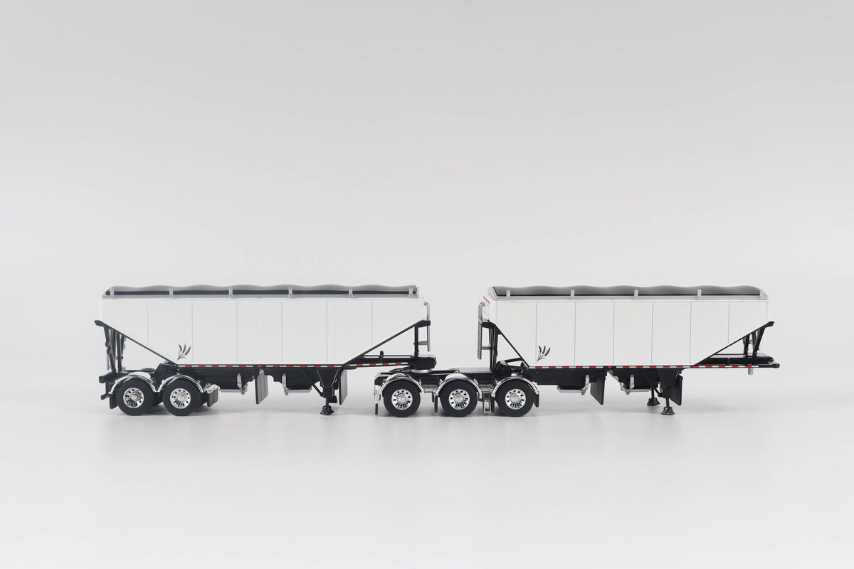 B-Train Grain Trailers - White with Black Frame