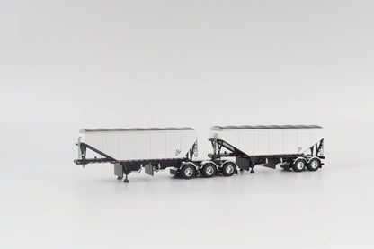 B-Train Grain Trailers - White with Black Frame