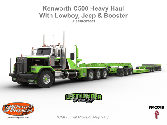 1:64 Kenworth C500 with 3x3x3 Heavy Lowboy - Lefthander Trucking