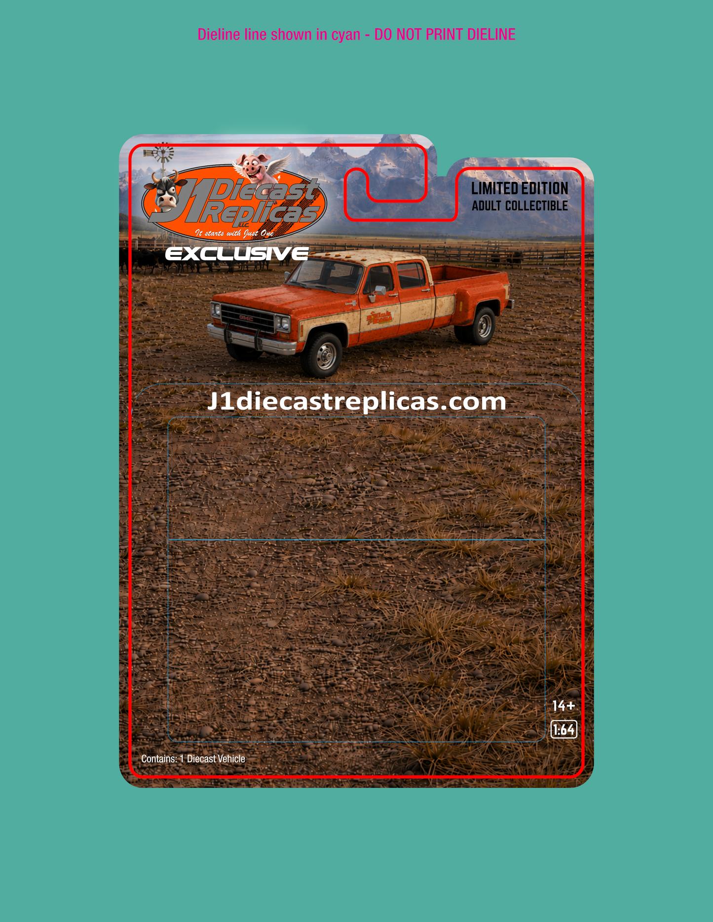 1:64 Diecast GMC Crew Cab Dually - Kulak & Sons 6