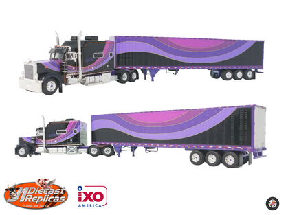 1:64 Peterbilt Model 379 Big-Bunk with 53' Tri-Axle Van - Night Moves