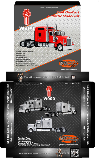 1:64 Diecast Kenworth W900 Model Kit