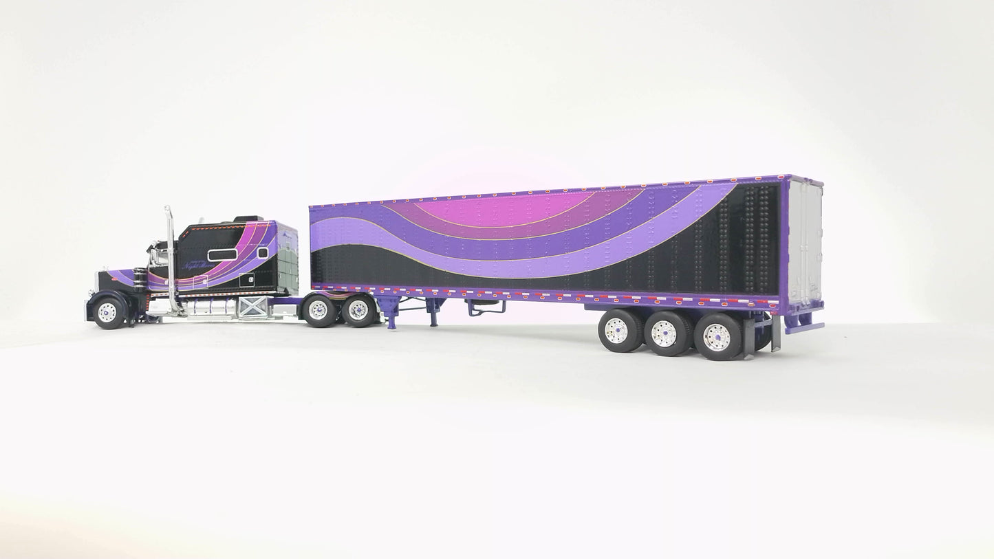 1:64 Peterbilt Model 379 Big-Bunk with 53' Tri-Axle Van - Night Moves