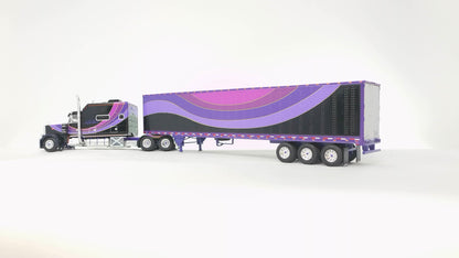 1:64 Peterbilt Model 379 Big-Bunk with 53' Tri-Axle Van - Night Moves